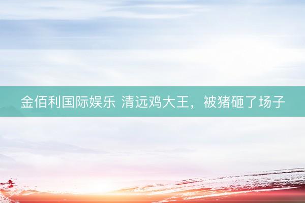 金佰利国际娱乐 清远鸡大王,被猪砸了场子