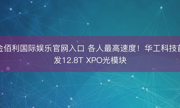 金佰利国际娱乐官网入口 各人最高速度！华工科技首发12.8T XPO光模块