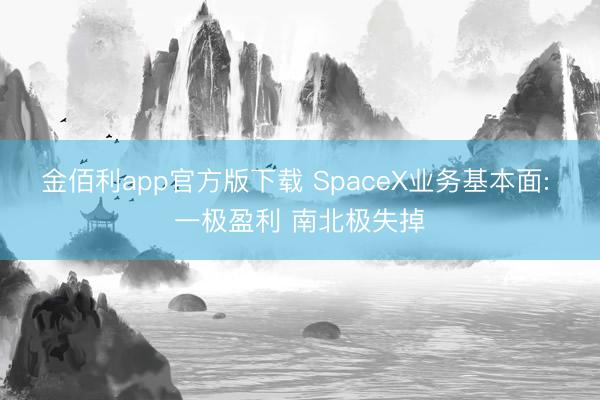 金佰利app官方版下载 SpaceX业务基本面: 一极盈利 南北极失掉
